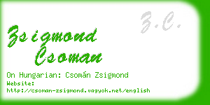 zsigmond csoman business card