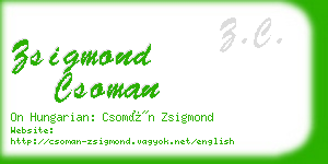 zsigmond csoman business card